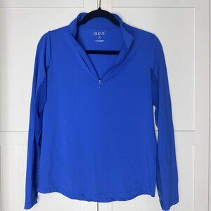 IBKUL Women Light Sweater Active Yoga Mesh long sleeve Blue SMALL